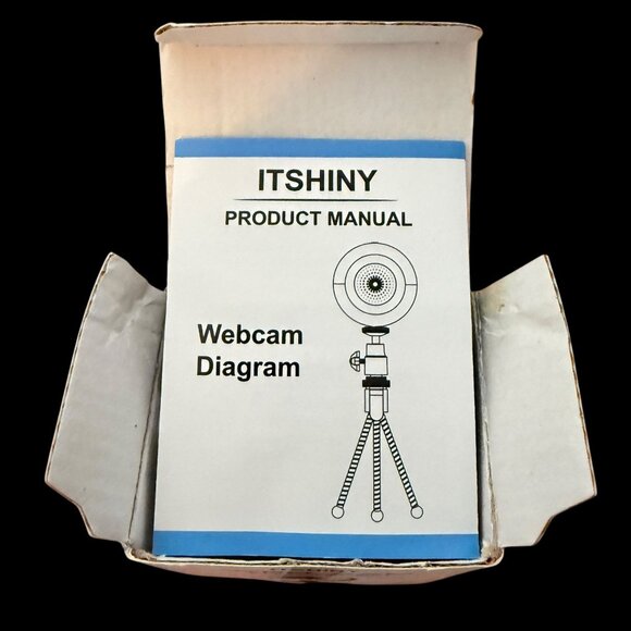 NIB Itshiny 2K Full HD Webcam C6 Built-In Microphone Windows Mac OS X Compatible - Picture 2 of 5